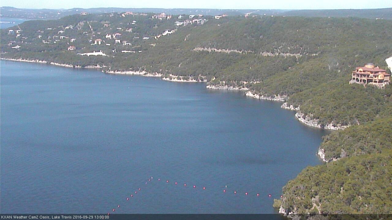 Lake Travis webcam, September 29, 2016 12:30 PM CT