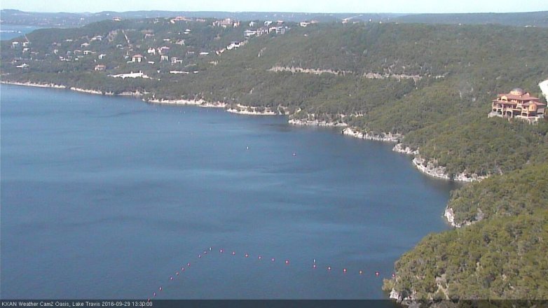 Lake Travis webcam, September 29, 2016 12:50 PM CT