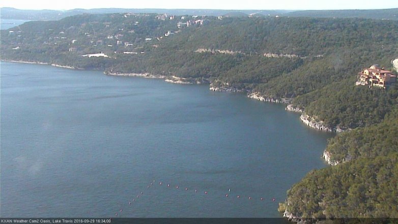 Lake Travis webcam, September 29, 2016 3:55 PM CT