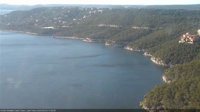Lake Travis webcam, September 29, 2016 4:20 PM CT