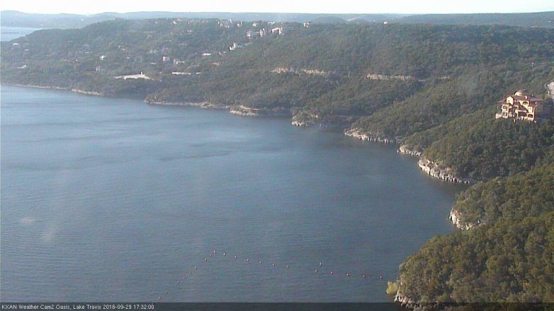 Lake Travis webcam, September 29, 2016 4:35 PM CT