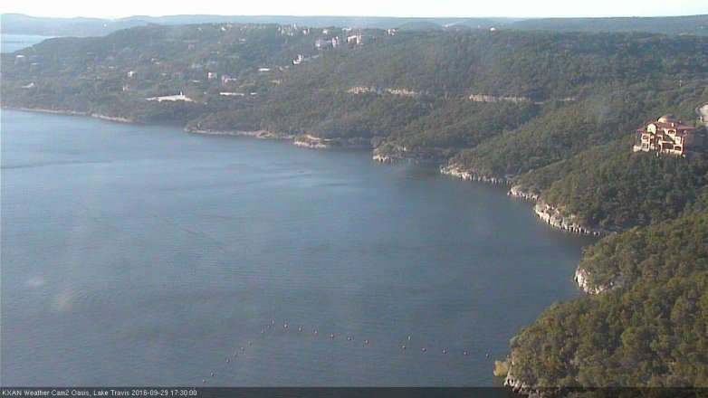 Lake Travis webcam, September 29, 2016 4:40 PM CT