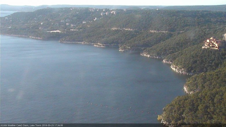 Lake Travis webcam, September 29, 2016 4:55 PM CT