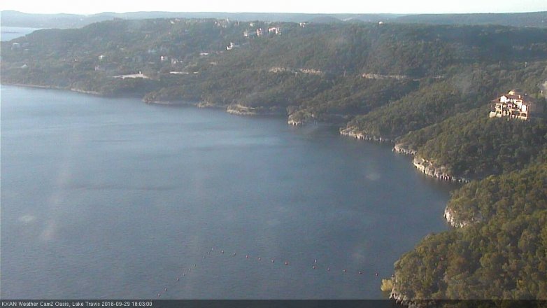 Lake Travis webcam, September 29, 2016 5:10 PM CT