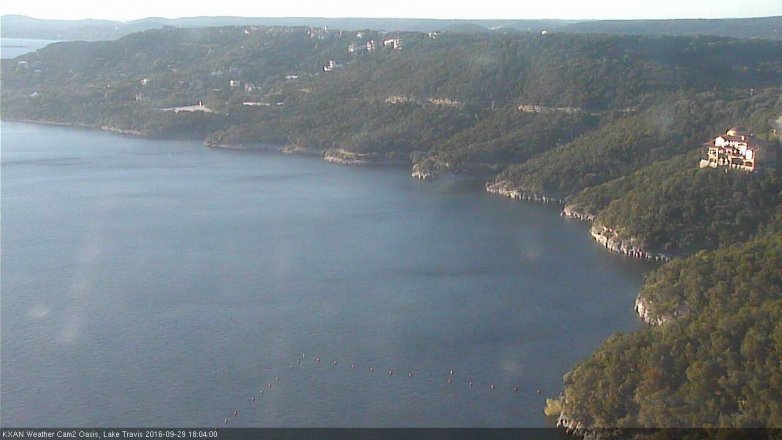Lake Travis webcam, September 29, 2016 5:20 PM CT