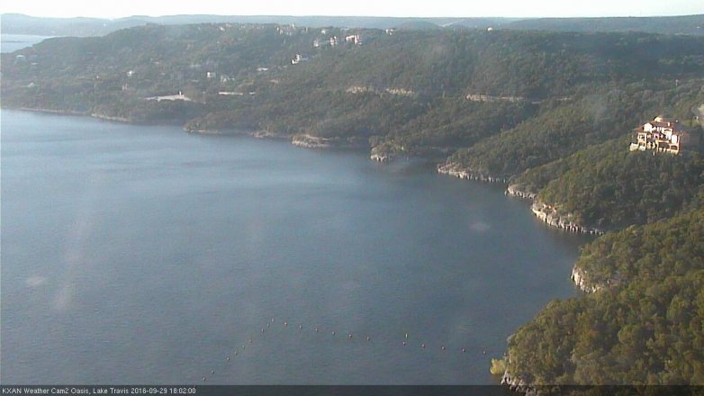 Lake Travis webcam, September 29, 2016 5:30 PM CT