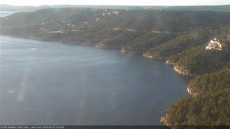 Lake Travis webcam, September 29, 2016 5:35 PM CT