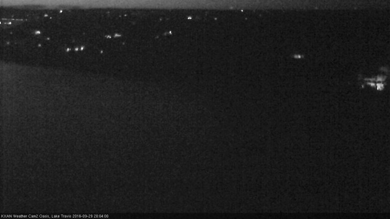 Lake Travis webcam, September 29, 2016 7:30 PM CT