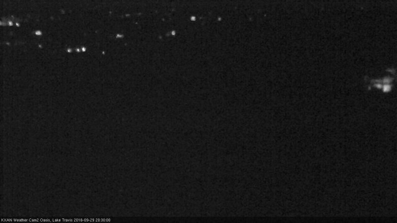Lake Travis webcam, September 29, 2016 8:00 PM CT