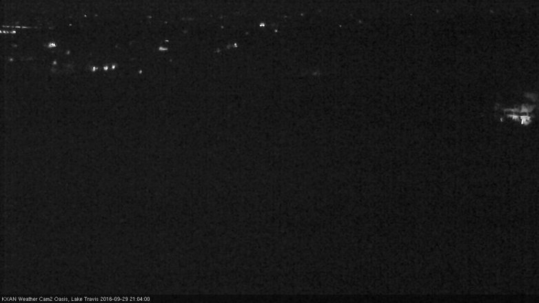Lake Travis webcam, September 29, 2016 8:30 PM CT