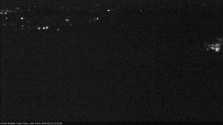 Lake Travis webcam, September 29, 2016 9:15 PM CT