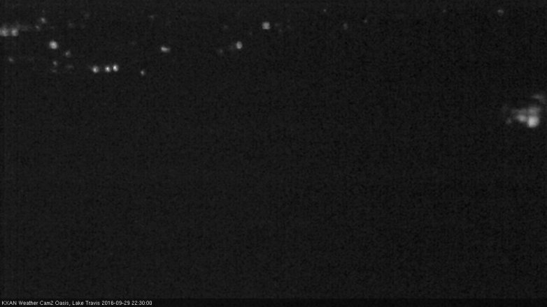 Lake Travis webcam, September 29, 2016 9:50 PM CT