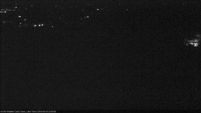 Lake Travis webcam, September 29, 2016 10:05 PM CT