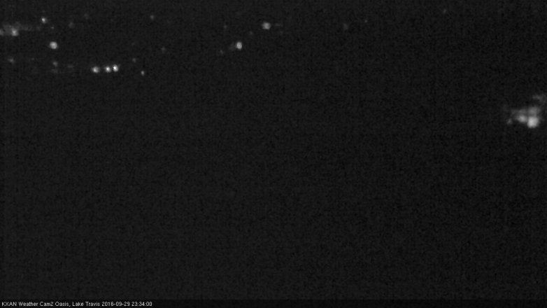 Lake Travis webcam, September 29, 2016 10:45 PM CT