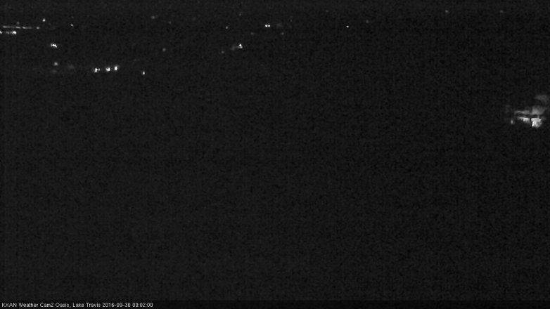 Lake Travis webcam, September 29, 2016 11:20 PM CT