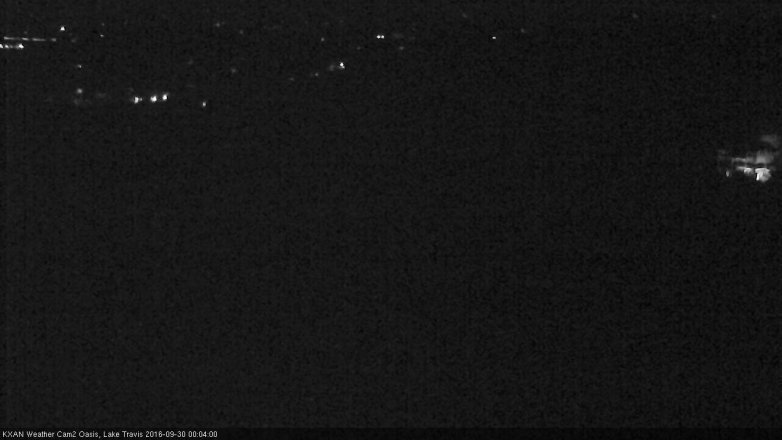 Lake Travis webcam, September 29, 2016 11:25 PM CT