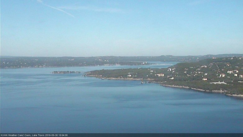 Lake Travis webcam, September 30, 2016 9:10 AM CT