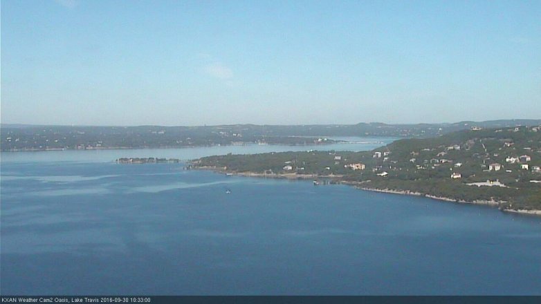 Lake Travis webcam, September 30, 2016 9:40 AM CT