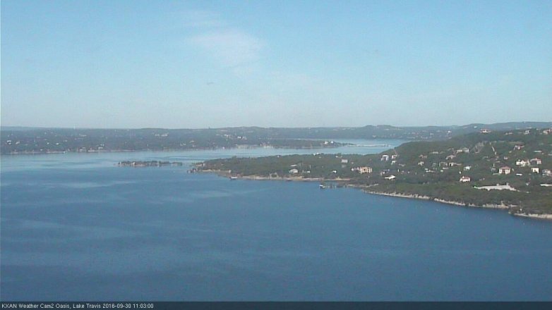 Lake Travis webcam, September 30, 2016 10:15 AM CT
