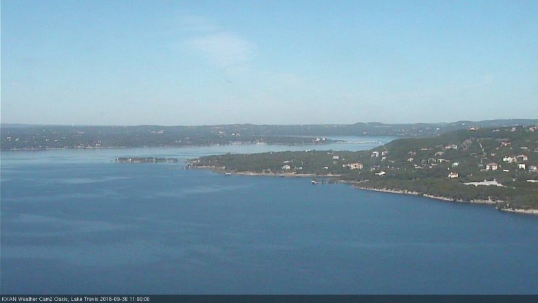 Lake Travis webcam, September 30, 2016 10:20 AM CT