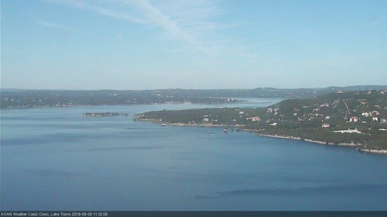 Lake Travis webcam, September 30, 2016 11:00 AM CT