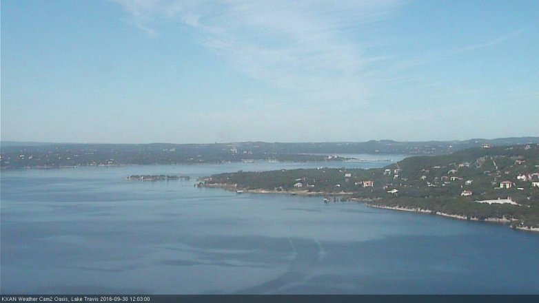 Lake Travis webcam, September 30, 2016 11:30 AM CT