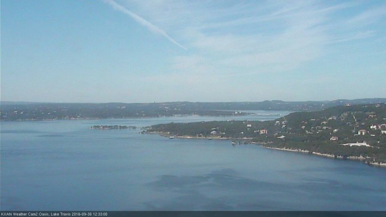 Lake Travis webcam, September 30, 2016 11:50 AM CT