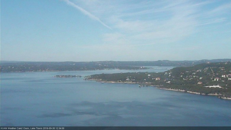 Lake Travis webcam, September 30, 2016 11:55 AM CT