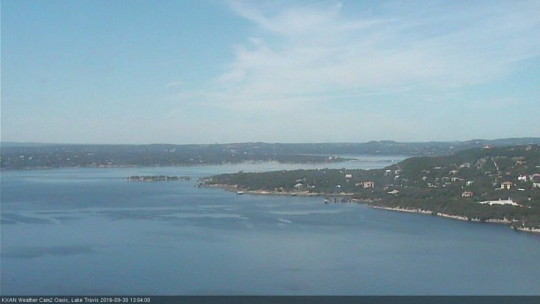 Lake Travis webcam, September 30, 2016 12:10 PM CT