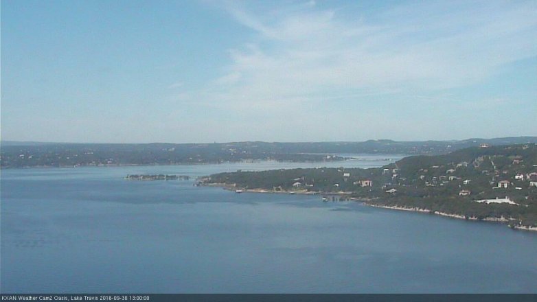Lake Travis webcam, September 30, 2016 12:15 PM CT