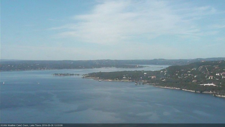 Lake Travis webcam, September 30, 2016 12:45 PM CT