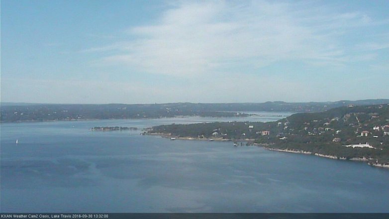 Lake Travis webcam, September 30, 2016 12:50 PM CT