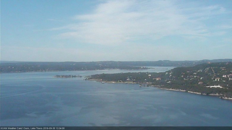 Lake Travis webcam, September 30, 2016 12:55 PM CT