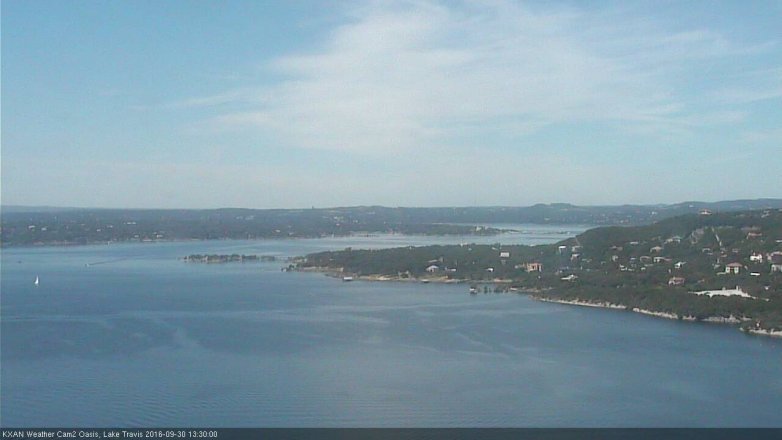 Lake Travis webcam, September 30, 2016 1:00 PM CT
