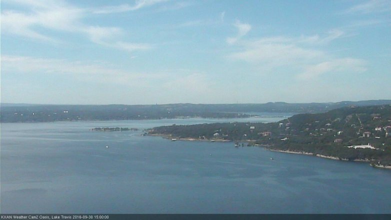Lake Travis webcam, September 30, 2016 2:10 PM CT