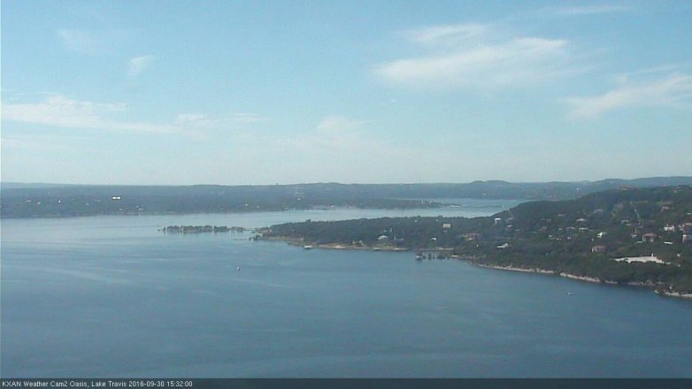 Lake Travis webcam, September 30, 2016 2:50 PM CT