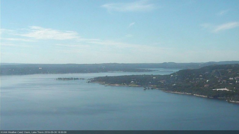 Lake Travis webcam, September 30, 2016 3:05 PM CT