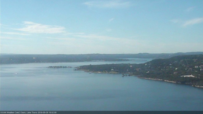 Lake Travis webcam, September 30, 2016 3:10 PM CT