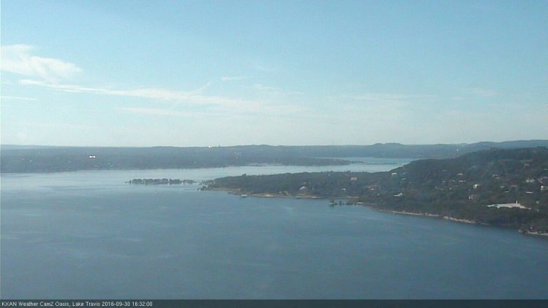 Lake Travis webcam, September 30, 2016 3:50 PM CT