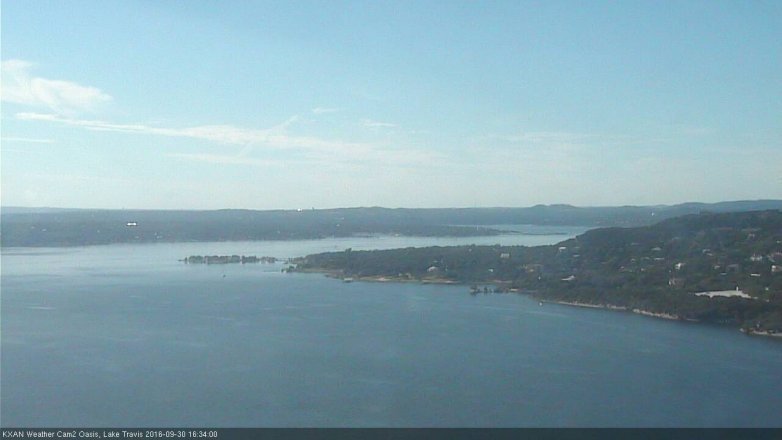 Lake Travis webcam, September 30, 2016 4:05 PM CT