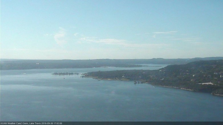 Lake Travis webcam, September 30, 2016 4:30 PM CT