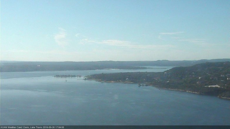 Lake Travis webcam, September 30, 2016 4:35 PM CT