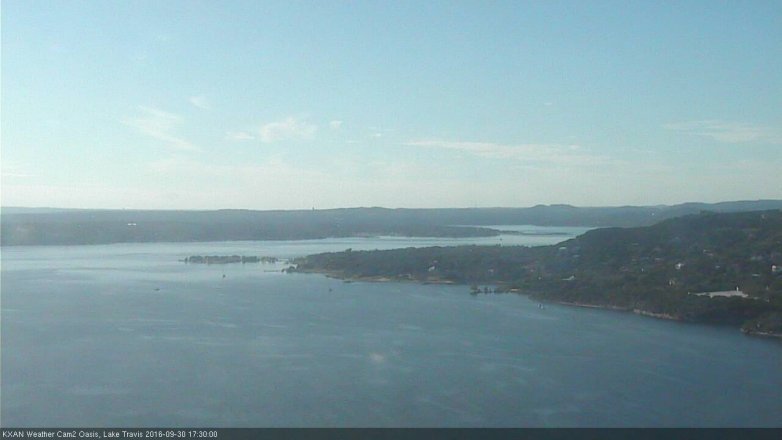 Lake Travis webcam, September 30, 2016 4:50 PM CT
