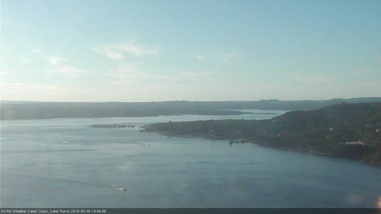 Lake Travis webcam, September 30, 2016 5:25 PM CT