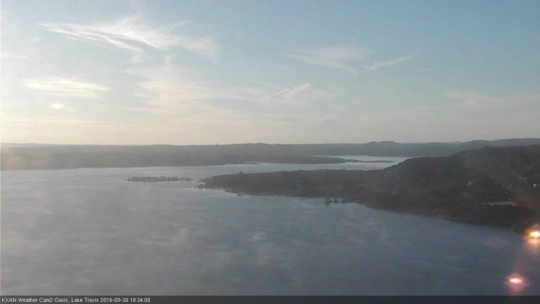 Lake Travis webcam, September 30, 2016 6:00 PM CT