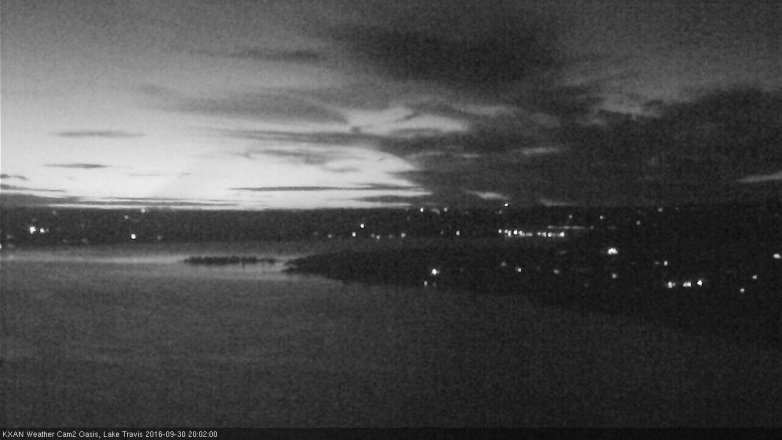 Lake Travis webcam, September 30, 2016 7:25 PM CT