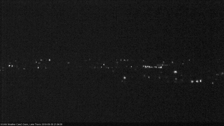 Lake Travis webcam, September 30, 2016 8:15 PM CT