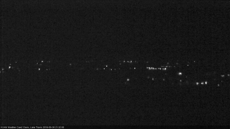 Lake Travis webcam, September 30, 2016 8:40 PM CT