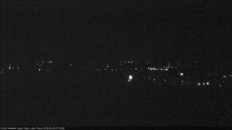 Lake Travis webcam, September 30, 2016 9:00 PM CT