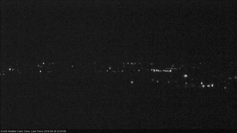 Lake Travis webcam, September 30, 2016 9:10 PM CT